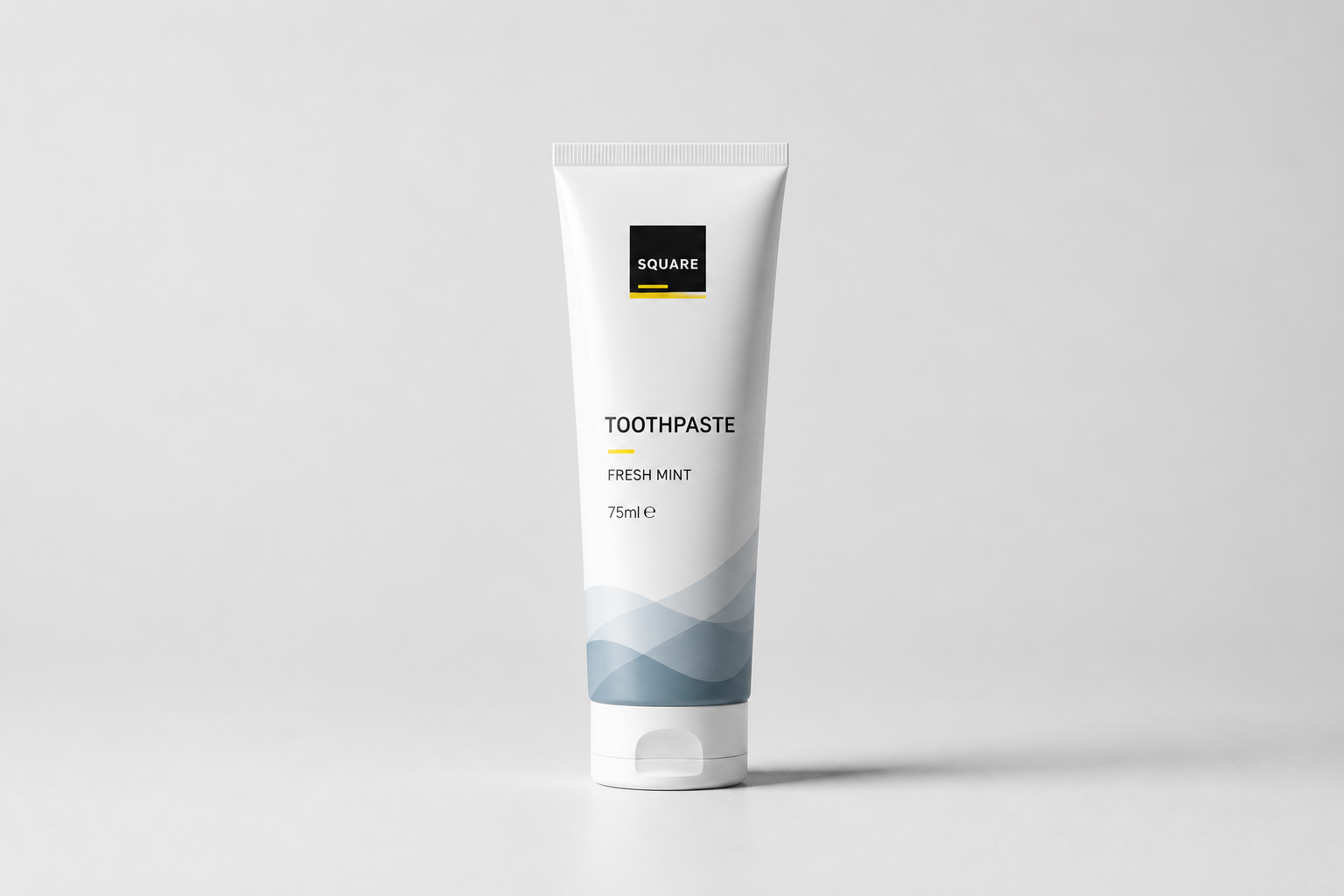 A clean Square toothpaste packshot generated from approved artwork